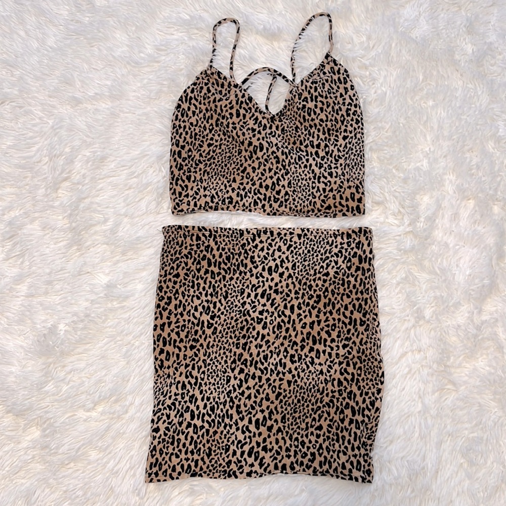 Bodycon top and mini skirt set XS